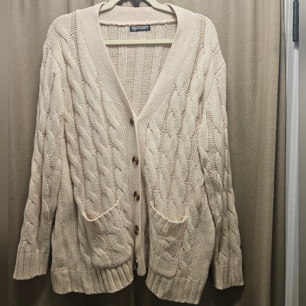 Cozy Cream Cable Knit Cardigan